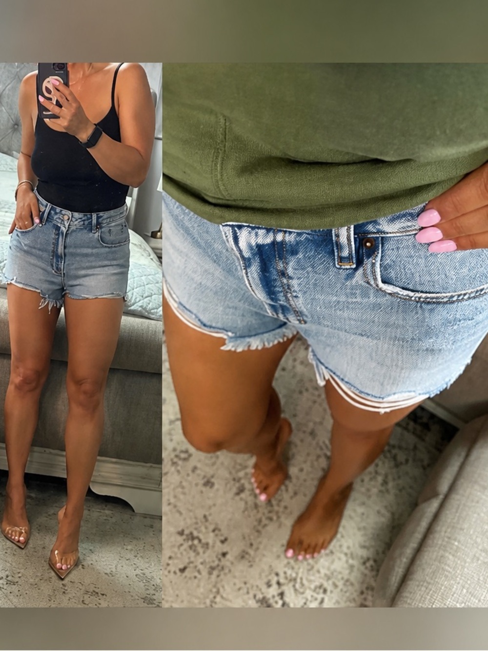 New💙 Cutoff Cutie High-Rise Distressed Denim Shorts